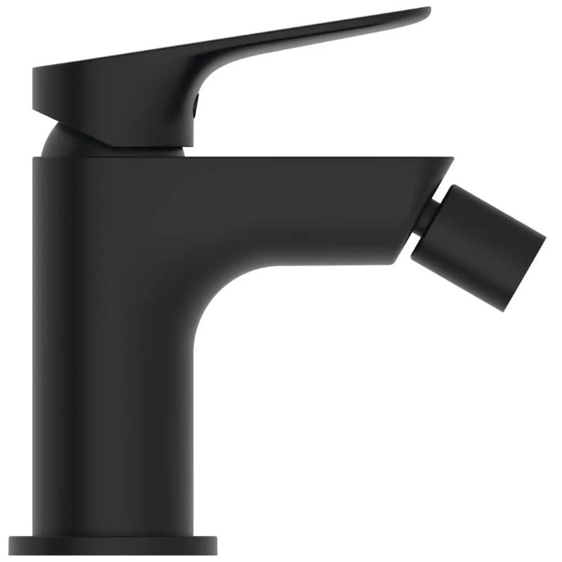 Baterie de bideu Ideal Standard, Ceralife O, cu ventil Click-Clack, negru mat